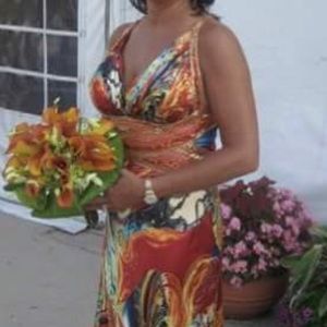 Multicolor beaded gown